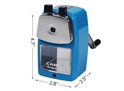 CARL Angel-5 Pencil Sharpener, Blue - color: Blue