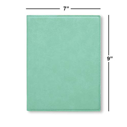 Small 7" X 9" Portfolio Notepad, Monarch Butterfly, Personalized Engraving Included (Teal) - color: Teal, size: Small 7 X 9