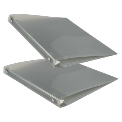 JAM PAPER Plastic 0.5 inch Binders - Smoke Grey 3 Ring Binders - 2/Pack - color: Smoke, size: 0.5 inch (Pack of 2)