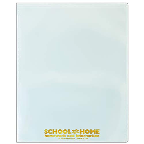 StoreSMART - School/Home Folders - Clear - 50-Pack - Archival Durable Plastic - Homework and Information - Made in U.S.A - SH900SV-CLEAR50 - color: Clear, size: 50-Pack