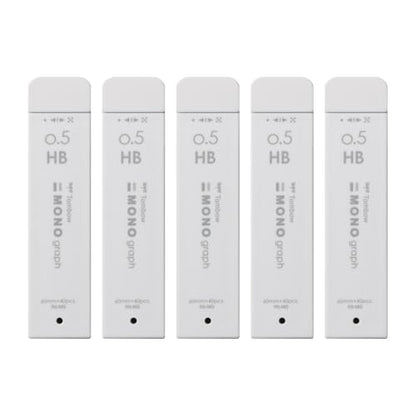 Tombow R5-MGHB72-5P Sharp Lead MONO Monograph MG 0.5mm HB Gray