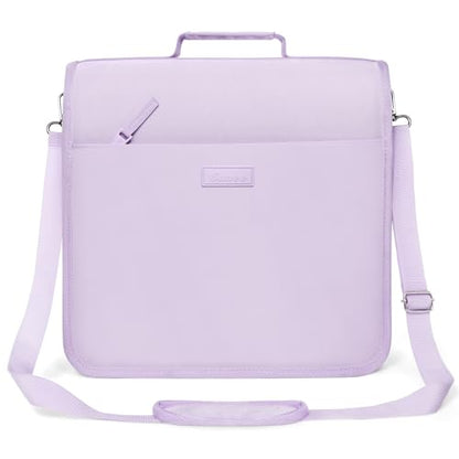 SUNEE Zipper Binder 3 Ring, 3 Inch O-Ring with Handle and Shoulder Strap, 600-Sheet Capacity, 5-Tab Expanding File Folder, Multi-Pockets for Middle School Organizer Binder with Zipper, Lavender Purple - color: Lavender Purple