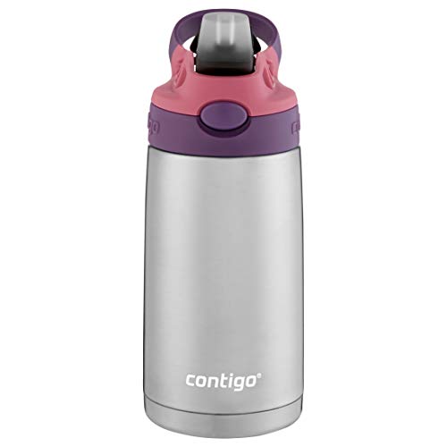 Contigo AUTOSPOUT Camping Hydration Thermal Bottle 1 Count Eggplant & Punch (Pack of 4) - color: Eggplant/Punch, size: 13 Ounces (Pack of 4)
