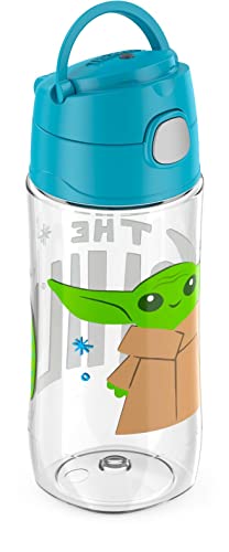 THERMOS FUNTAINER 16 Ounce Plastic Hydration Bottle with Spout, MANDALORIAN - color: Mandalorian