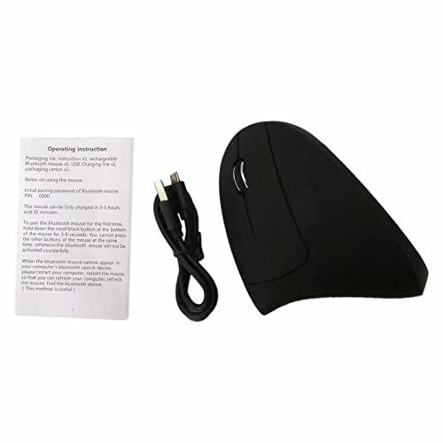 Wireless Ergonomic Mouse, Jelly Comb Rechargeable 2.4G Bluetooth Vertical Mouse Switch to 3 Devices Optical Mice with 6 Buttons 3 Adjustable 800/1200/1600 DPI Levels for Laptop, PC, MacBook