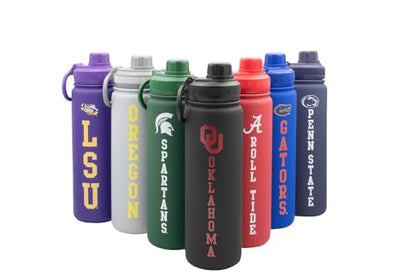 Oklahoma Water Bottle - Black Double Walled Stainless Steel 24 oz Keeps Drinks Cold or Hot - color: Oklahoma - Black