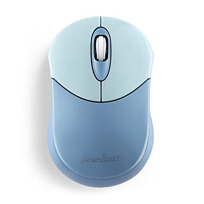 Perixx PERIMICE-802BL Wireless Bluetooth Mouse - Portable Design - Compatible with Windows, iOS, and Android PC, Laptop, Tablet, and Smartphone - Blue (12142) - color: Blue, size: Pack of 1