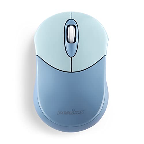 Perixx PERIMICE-802BL Wireless Bluetooth Mouse - Portable Design - Compatible with Windows, iOS, and Android PC, Laptop, Tablet, and Smartphone - Blue (12142) - color: Blue, size: Pack of 1