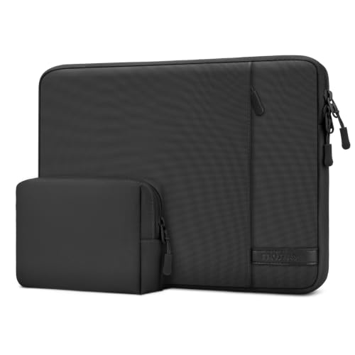 MOSISO Laptop Sleeve Compatible with MacBook Neo 13 inch 2026 A3404 / Air 13.3 13.6 M5 M4 M3 M2 M1 / Pro 13 M2 M1, 360 Degree Protective Computer Sleeve Bag with Vertical Pocket&Small Case, Black - color: Black