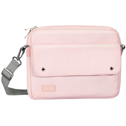 TiMOVO 9-11" Tablet Sleeve with Strap for iPad A16 Tab, Pink | Protective Carrying Case with Adjustable Shoulder Strap & Pocket, Fits iPad 10th/9th-7th Gen, Air 11/5th/4th, Tab A9+ 11" - color: Pink