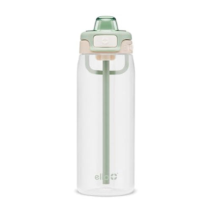 Ello Pop & Fill 22oz Tritan Plastic Water Bottle with Quick Fill Technology | Clear Water Bottle for School, College, Travel | Leakproof Locking Lid, Straw and Chug, Reusable, BPA-Free | Pistachio - color: Pistachio