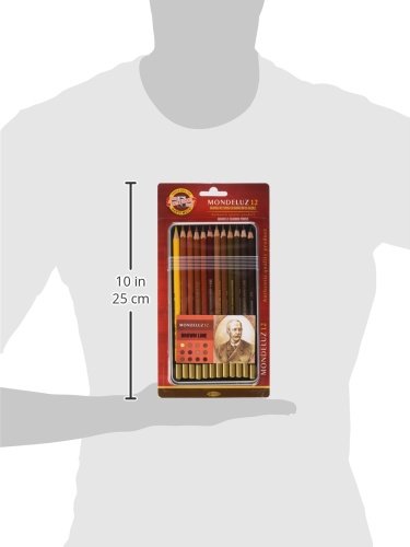 KOH-I-NOOR Mondeluz Brown Line Aquarell Coloured Pencils (Set of 12)