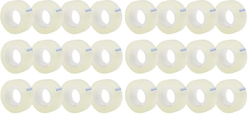 OWLKELA 12 Rolls Transparent Tape Refills, Clear Tape, All-Purpose Transparent Glossy Tape for Office, Home, School (Pack of 2) - size: 12 Pcs (Pack of 2)