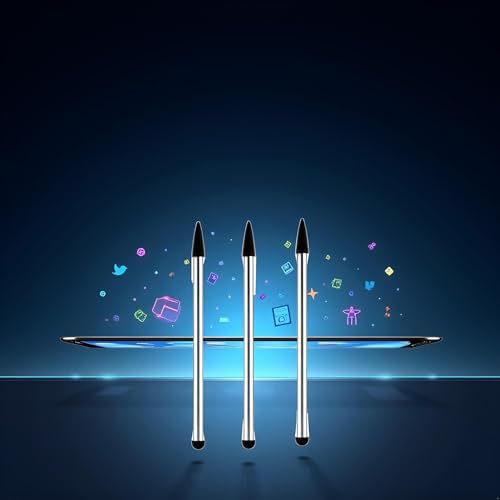 3pcs Silver High Precision Stylus for Touch Screens,Universal Fine Point iPad Pencil for iPad,Phone/Samsung/Android/Tablet and Other Touch Screens for All Universal Touch Screen Devices,Accessories
