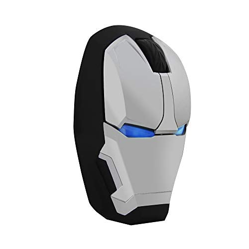 Wireless Iron Man Mouse 2.4G Optical Computer Mouse for Desktop Laptop PC Mac (Silver) - color: Silver