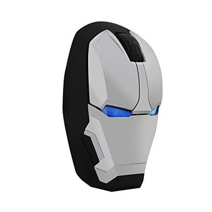 Wireless Iron Man Mouse 2.4G Optical Computer Mouse for Desktop Laptop PC Mac (Silver) - color: Silver