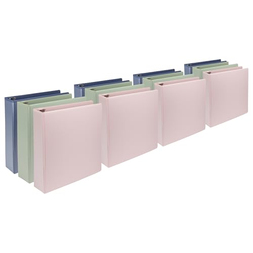 Samsill Plant-Based 2 Inch Durable D-Ring, View Binder, Eco-Friendly, USDA Certified Biobased, 12 Pack, Boho Assortment - color: Boho Assortment, size: 2-Inch, style: 12 Pack