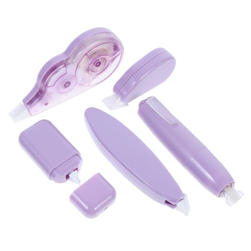 5pcs Multi-function Correction Tape Set with Silent Roller Design Plastic Dispenser for Instant Corrections on Business Trips and On-the-go Needs