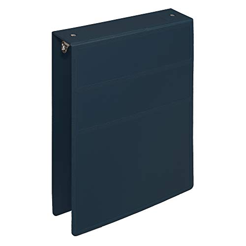 Carstens 2-Inch Heavy Duty 3-Ring Binder - Top Opening, Navy Blue, Durable Plastic, Precision No-Gap Rings, Waterproof Cover, No Pockets, Holds 300 US Letter Sheets, BPA-Free, Made in USA (2879-3R) - color: Navy Blue, size: Individual