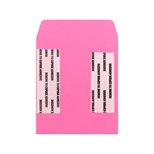 Hygloss 30 Pcs Library Card Pockets 3.5x5 Inch - Self-Adhesive Pocket Envelopes - Pink Classroom Envelope Pockets - Ideal for Organizing - Colorful Small Library Book Pocket - color: Pink, style: 30 Pockets