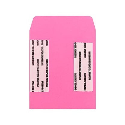 Hygloss 30 Pcs Library Card Pockets 3.5x5 Inch - Self-Adhesive Pocket Envelopes - Pink Classroom Envelope Pockets - Ideal for Organizing - Colorful Small Library Book Pocket - color: Pink, style: 30 Pockets