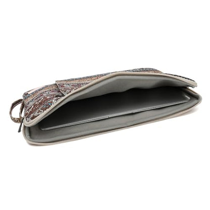 Laptop Sleeve 13.3 inch14 Inch, 15.6inchWater Resistant Traveling Computer Cover with Handle, Shockproof Protective Carrying Laptop Case (Y8-Khaki Bohemia, 12.5 inch-13.5 inch) - color: Y8-Khaki Bohemia, size: 12.5 inch-13.5 inch