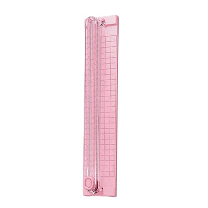 A3 Small Paper Trimmer, Portable Paper Cutter for Label, Origami, Card, Photo, Cardstock, and Craft Project, Pink - color: Pink