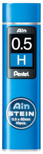 Pentel Ain Stein Mechanical Pencil Lead, 0.5mm H, 40 Leads (C275-H) - style: H