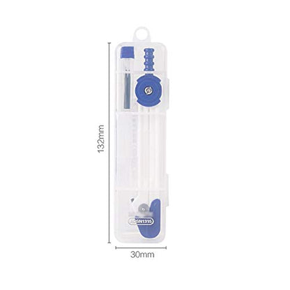 Math Geometry Compass Simple Math Geometry Kit Set Universal Locking Compasses School Supplies Professional Metal Compass for Students Engineer Drawing(A)