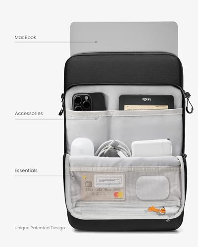 tomtoc 360 Protective Laptop Sleeve Designed for 16-inch New MacBook Pro M5/M4/M3/M2/M1 Pro/Max 2026-2019, Water-Resistant Well-Organized Accessory Sleeve Case with Handle - size: 16 inch for New Macbook Pro