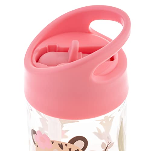 Stephen Joseph, Kids Flip Top Water Bottle, 10 oz Tritan BPA Free, Water Bottle for Girls & Boys, Back to School Flip Top Bottle, Leopard - color: Leopard