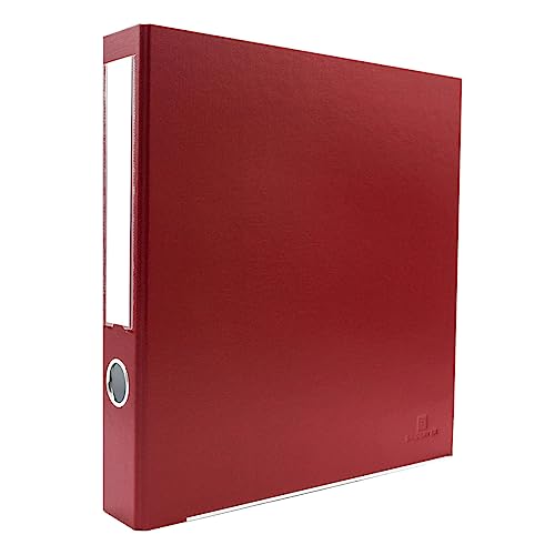 3-Ring Premium Round-Ring Binder - Brick Red, 2" Spine, by Bindertek | 275 Sheet Capacity, 1.5" Round Rings, Linen-Textured Covers, Steel Reinforced Edges, Spine Label Included - color: Brick Red, size: 2" Spine
