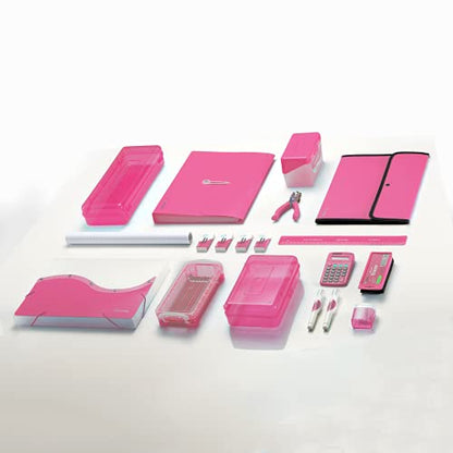 Enday 3 Ring Binder 1.5 Inch, Pink Heavy Duty Three Ring Binder, 325 Sheets Capacity - 1.5 Inch Binder for Home School and Office - color: Pink, size: 1.5-Inch