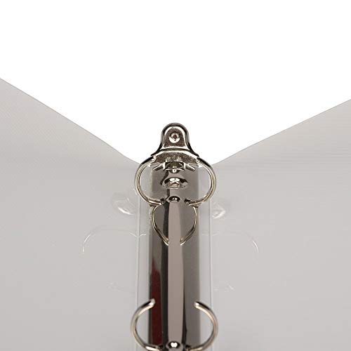 JAM PAPER Plastic 0.75 inch Binder - Clear 3 Ring Binder - Sold Individually - color: Clear, size: 0.75 inch