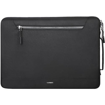 LANDICI 360°Protective Laptop Sleeve Case 14 15 Inch, Waterproof Slim Computer Cover Bag Compatible with MacBook Air M2 15, MacBook Pro 14/15, Chromebook 14/15, Asus vivobook 14, Black - color: Black, size: 14-15 Inch