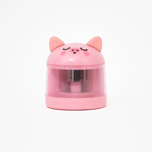 Mr. Wonderful Electric Pencil Sharpener Lazy Pig - Pencil Sharpener with Container - Original Stationery