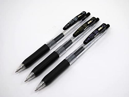 Zebra Pen Sarasa Clip Recycled Retractable Gel Pen, 0.5mm Fine Point, Black Ink, Water-Based, Ideal for Office and School, Journal, Note Taking and Planner Use, 75% Recycled, 12-Pack (47310) - color: Black