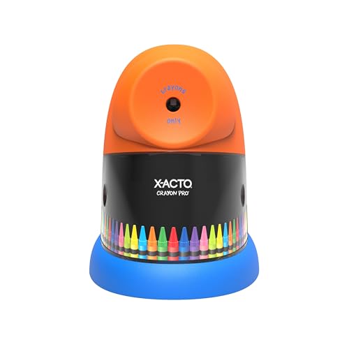 X-ACTO Crayon Pro Electric Sharpener, SafeStart Automatic Motor, 1 Count - Great for Home or School Classroom Use - size: 1 Count (Pack of 1)