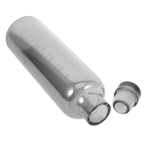 Portable Glass Water Bottle with Time Marker 500ml High-temperature Resistant Drinking Jug for Students and Outdoor Fitness