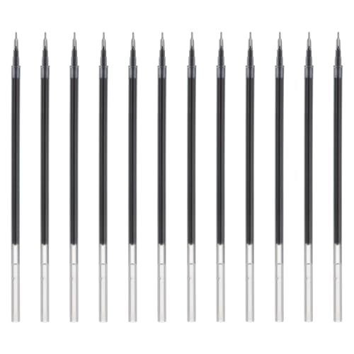 PATIKIL 12Pack 0.5mm Gel Pen Refills for Coloring, Medium Point Gel Ink Pens Refills for Coloring Book Drawing Art Supplies Scrapbook Journaling, Blue Black - color: Blue Black