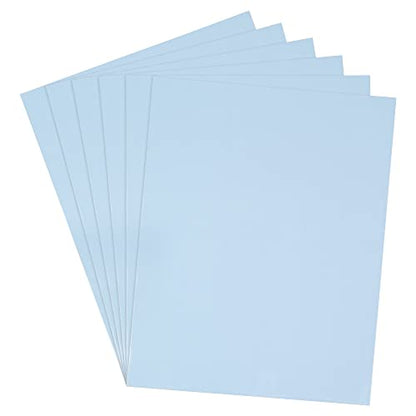 JAM PAPER Laminated Two Pocket Glossy School Folders - Letter Size - High Gloss Baby Blue - 6/Pack - color: Baby Blue, size: Pack of 6 Folders