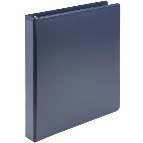 Samsill Plant-Based 1 Inch Durable D-Ring, View Binder, Eco-Friendly, USDA Certified Biobased, Single, Midnight Indigo - color: Indigo Blue, size: 1-Inch