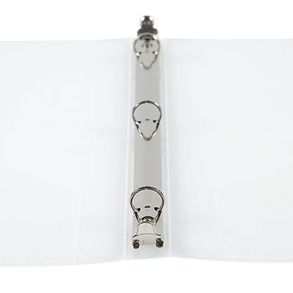 JAM PAPER Plastic 0.5 inch Binder - Clear 3 Ring Binder - Sold Individually - color: Clear, size: 0.5 inch