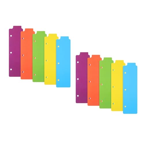Lurrose Professional Binder Dividers with Writable Tabs 10Pcs Notebook Index Dividers for 3-Ring Binder Organization Daily Use File Organizer for School Office and Home
