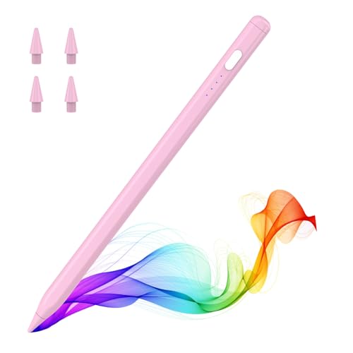 MoKo Pencil for iPad (A16) 11th 10th Gen, Stylus Pen for 2018-2026 Apple iPad 11/10/9/8/7/6/A16, Mini 7/6/5, Air M3/M2 11"/13"/5/4/3, Pro M4 13"/12.9"/11" Tilt Sensitivity, USB-C Fast Charging, Pink - color: Pink