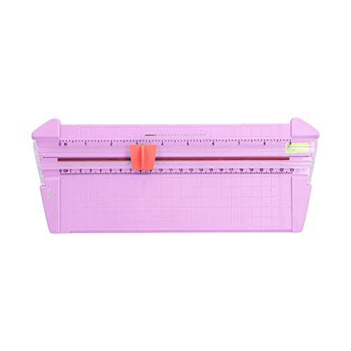 GLOGLOW School Supplies Mini Portable Paper Cutter with Transparent Scale and Replaceable Head for Accurate Cutting of 10 Pages A4 Compact Paper Trimmer Nan (13930 Lilac Purple) - color: 13930 Lilac Purple