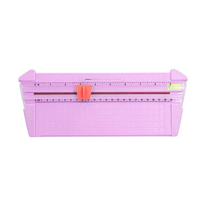 GLOGLOW School Supplies Mini Portable Paper Cutter with Transparent Scale and Replaceable Head for Accurate Cutting of 10 Pages A4 Compact Paper Trimmer Nan (13930 Lilac Purple) - color: 13930 Lilac Purple