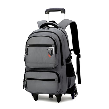 Boys Rolling Backpack, Kids Bookbag with Wheels,Kids Luggage on Wheels,Elementary School Trolley Back Pack