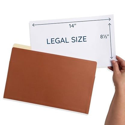 Blue Summit Supplies 10 Redrope Expanding File Pockets, Legal, 3.5" Brown | 3.5 in expansion, accordion style, legal size, for documents, invoices, and bulk filing - size: 3.5"