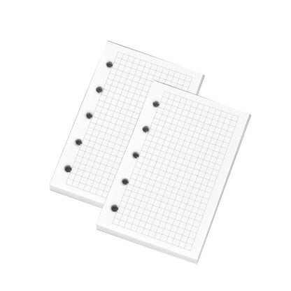 Mini Binder Paper Refill Loose Leaf Paper 40 Sheets Filler Paper M5 Mini Journal Planer Inserts Memo Refills for 5 Ring Binder Notebook 2 Pack - color: Grid Matrix